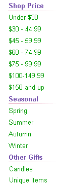Product line for Bellevue florist