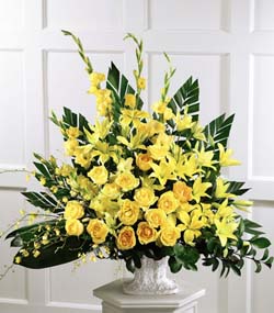 Peaceful Golden Memories Arrangement