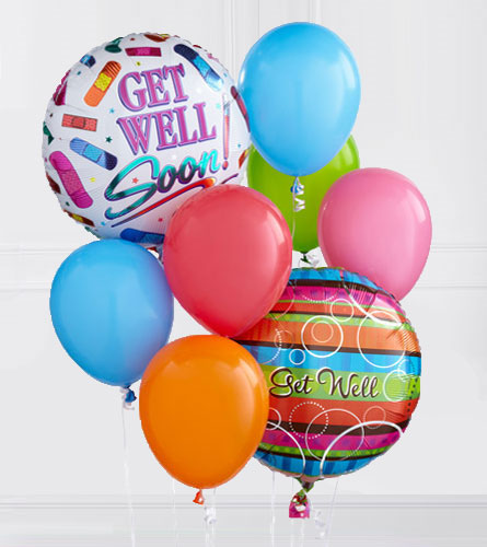 beeld expositie parallel Janousek Florist - Get Well - Get Well Soon Balloon Bouquet EO-6035